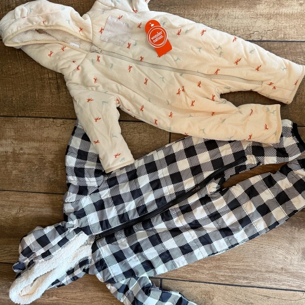 Winter Bundle Quilted Hooded Jacket and Onsies